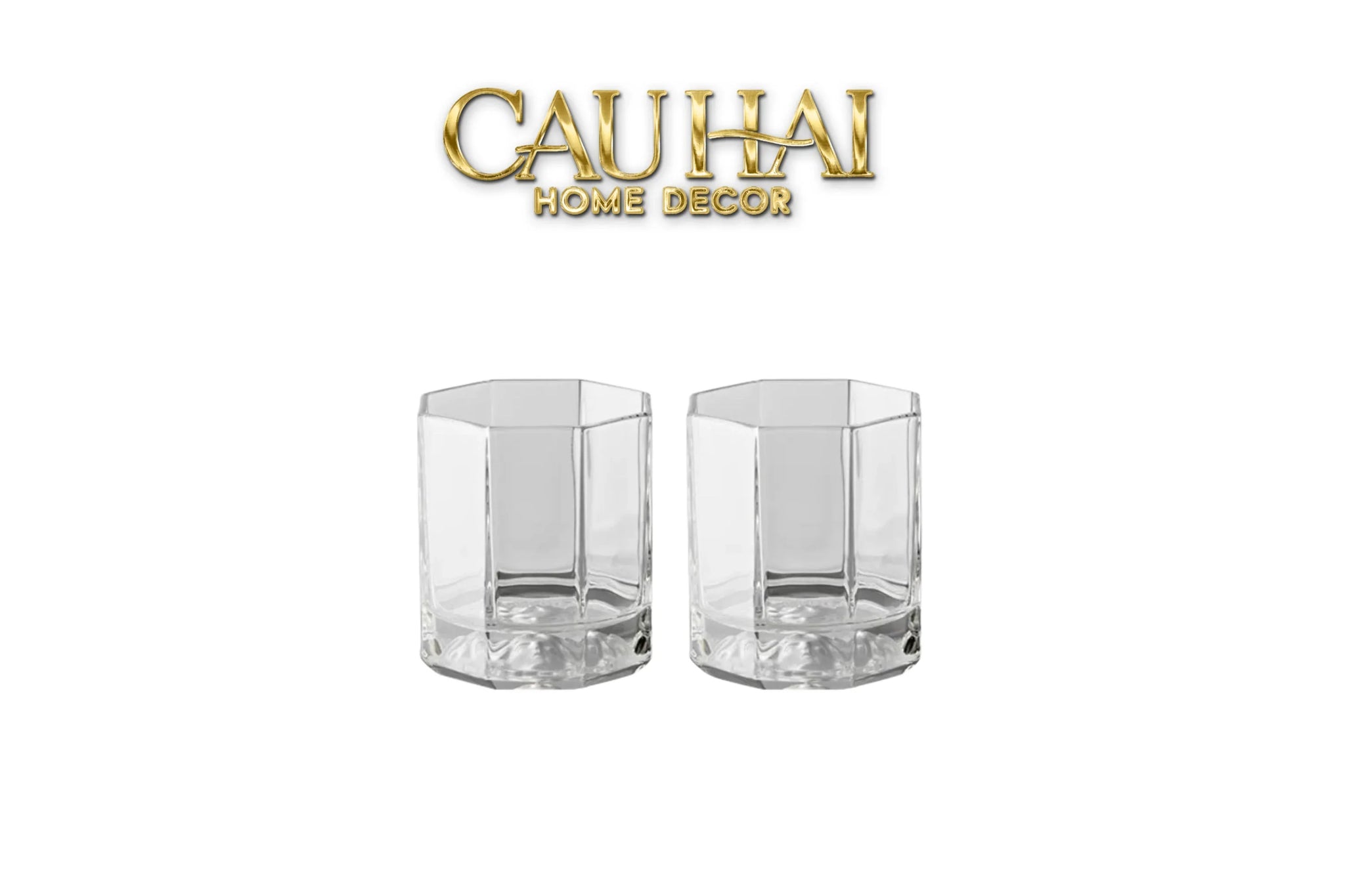 Maison Couture - Set 2 Ly Pha Lê Medusa V Class Cristalleries Facetté Rock Lowball Glasses 170ml-CẬU HAI HOME DECOR