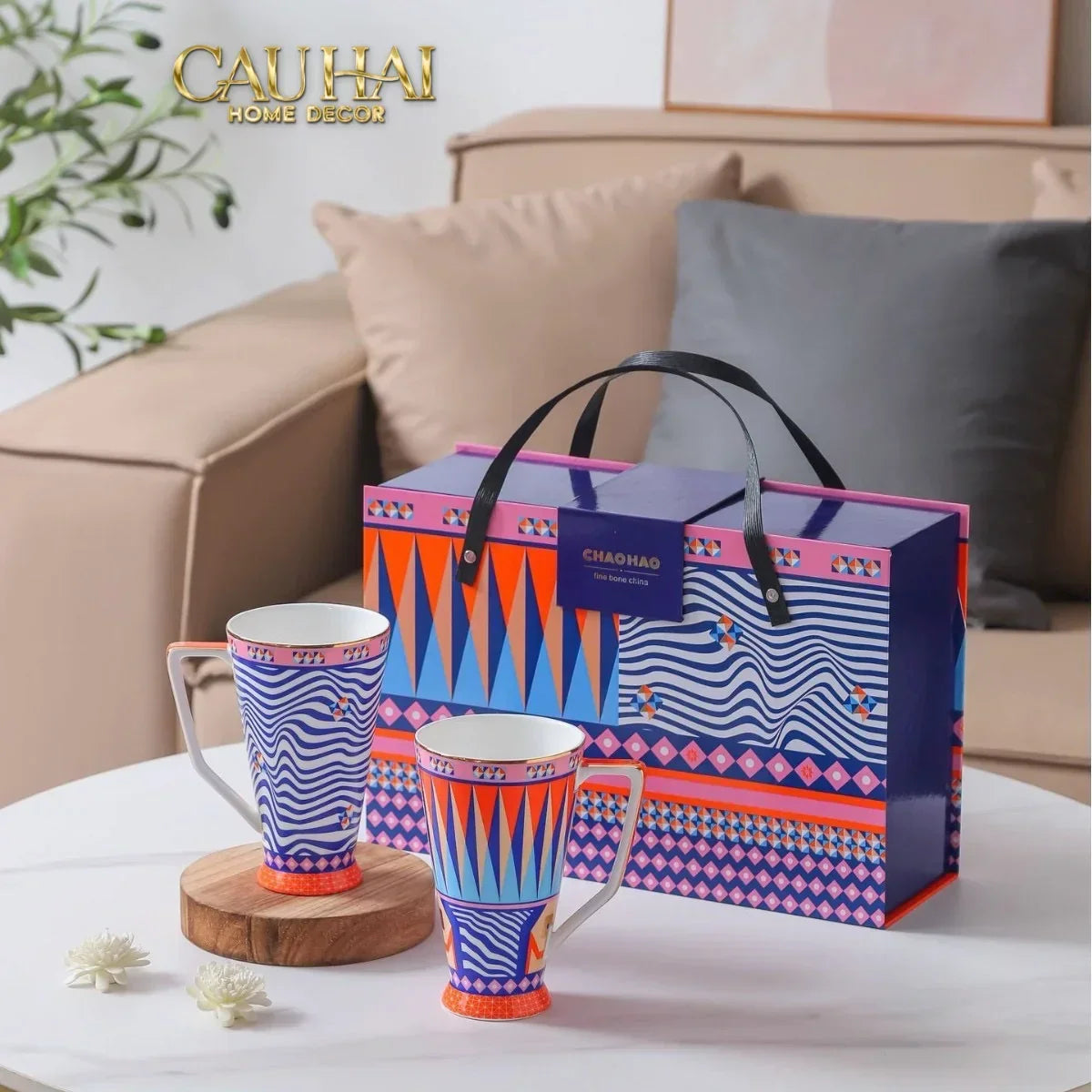 Maison Couture - Set 2 Ly Trà Cà Phê / Prismatique Royale Mug Arlequin 500Ml-CẬU HAI HOME DECOR