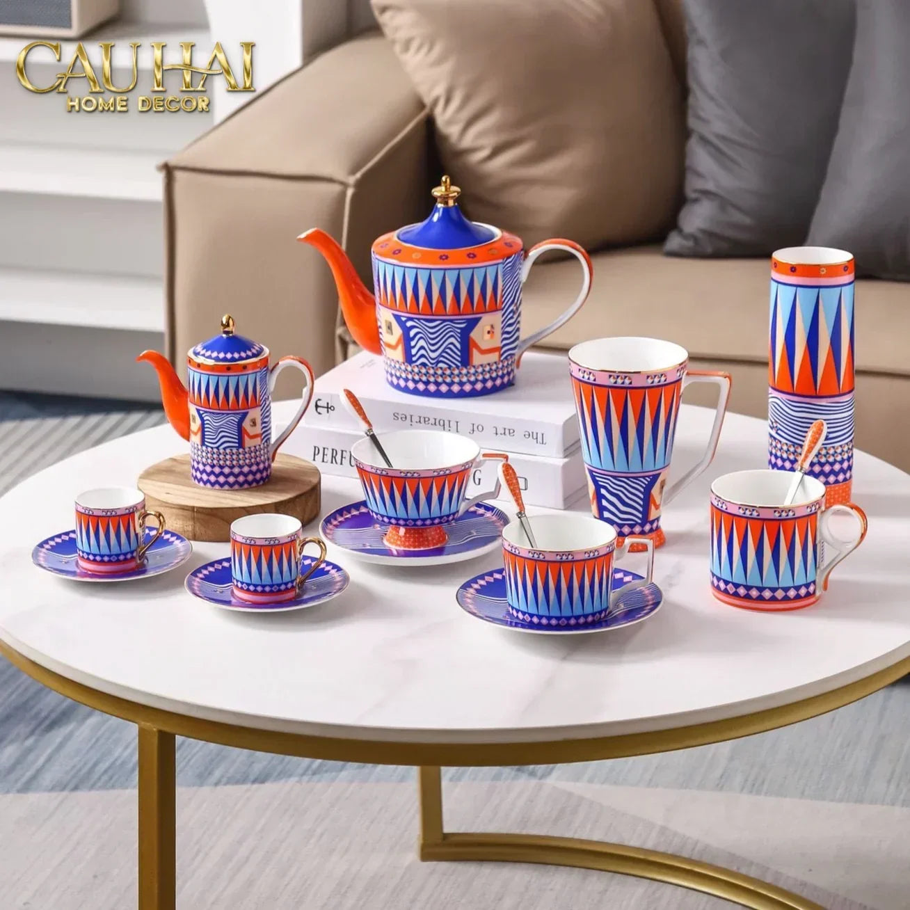 Maison Couture - Set 2 Ly Trà Cà Phê / Prismatique Royale Mug Arlequin 500Ml-CẬU HAI HOME DECOR