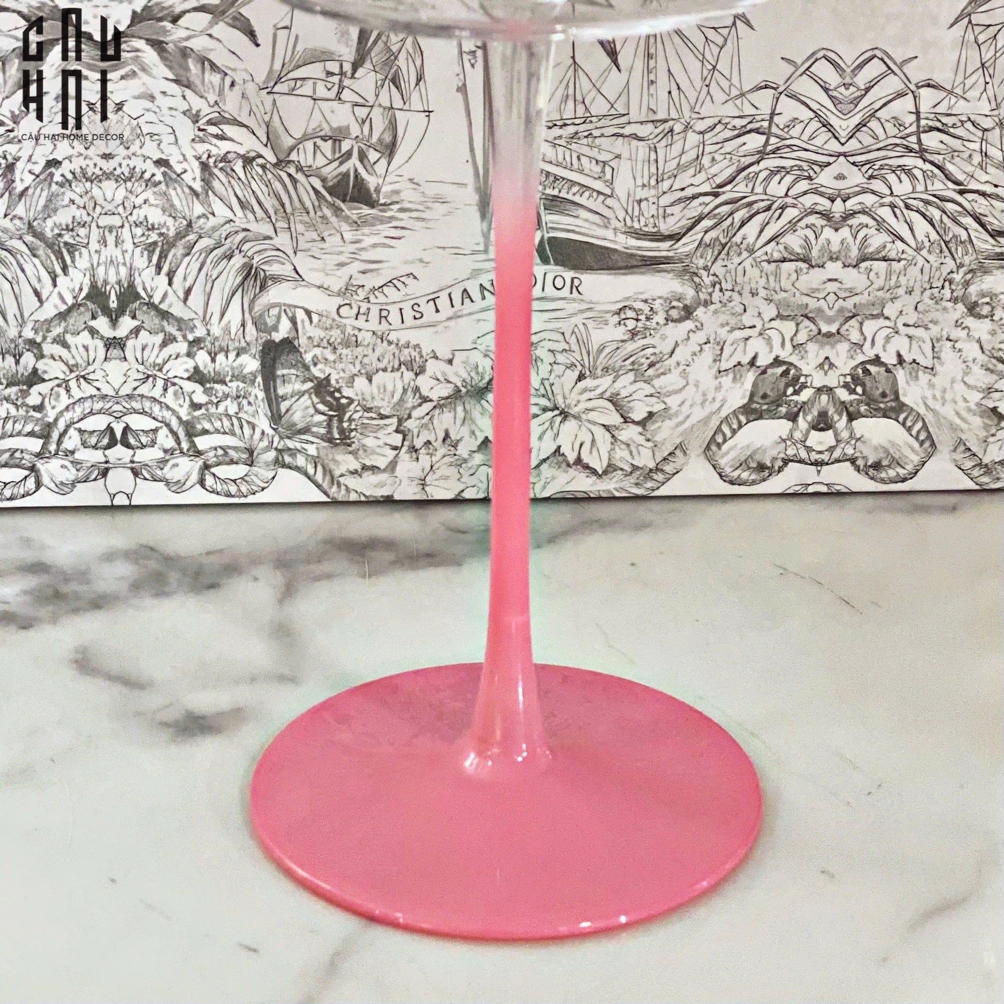Maison Couture - Set 2 Ly Vang Màu Hồng Candy Jolie - Red Wine Glasses Set 2pcs-CẬU HAI HOME DECOR