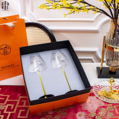Maison Couture - Set 2 Ly Vang Thuỷ Tinh Privé Lumière Helion Wine Glasses 10x28 550ml-CẬU HAI HOME DECOR