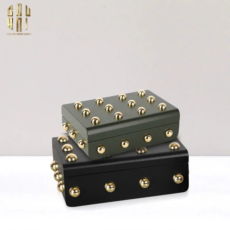 Maison Couture - Set 2 Rương Jewelry Gothic Blackhorn Chest Fw25-CẬU HAI HOME DECOR