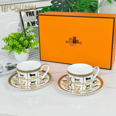 Maison Couture - Set 2 Tách Trà H Class Couvertures et Tenues Scarf Équestre-CẬU HAI HOME DECOR