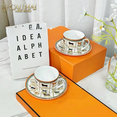 Maison Couture - Set 2 Tách Trà H Class Couvertures et Tenues Scarf Équestre-CẬU HAI HOME DECOR