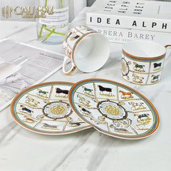 Maison Couture - Set 2 Tách Trà H Class Couvertures et Tenues Scarf Équestre-CẬU HAI HOME DECOR