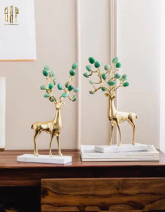 Maison Couture - Set 2 Tượng Hươu Đồng Omega Améthyste Les Sentinelles De La Forêt-CẬU HAI HOME DECOR