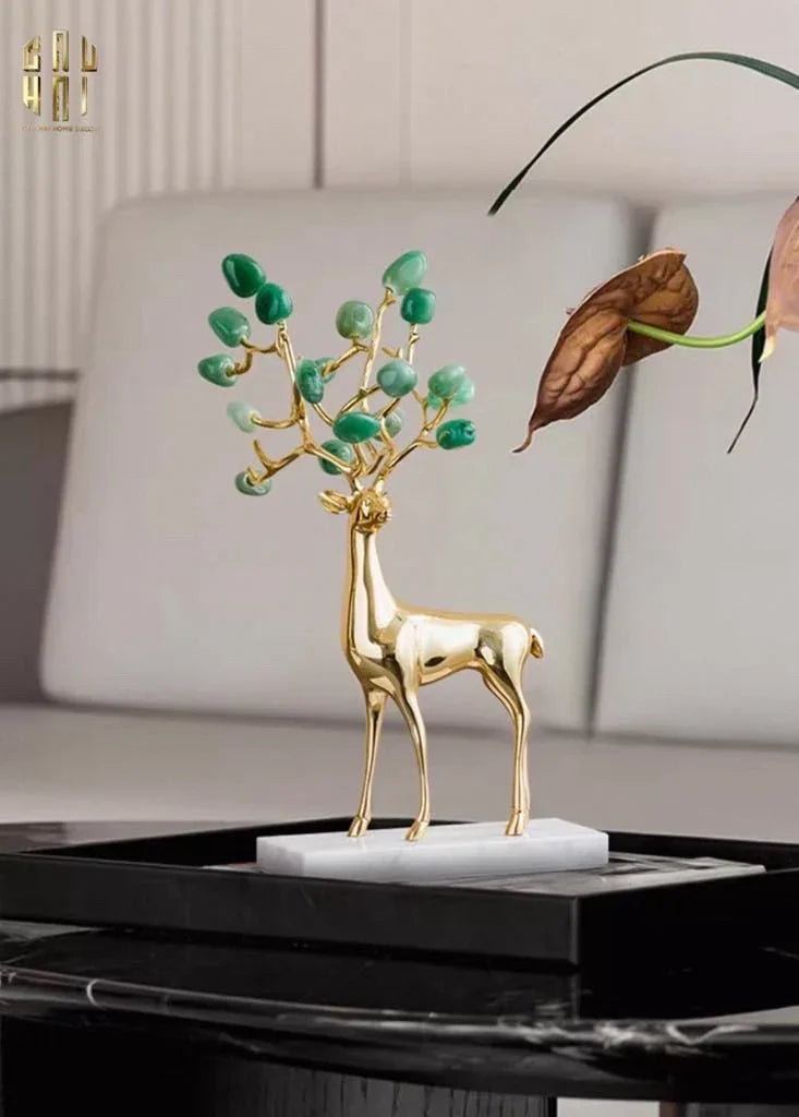 Maison Couture - Set 2 Tượng Hươu Đồng Omega Améthyste Les Sentinelles De La Forêt-CẬU HAI HOME DECOR