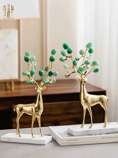 Maison Couture - Set 2 Tượng Hươu Đồng Omega Améthyste Les Sentinelles De La Forêt-CẬU HAI HOME DECOR