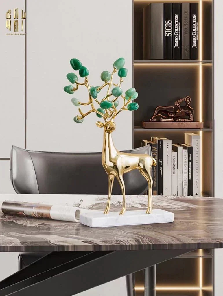 Maison Couture - Set 2 Tượng Hươu Đồng Omega Améthyste Les Sentinelles De La Forêt-CẬU HAI HOME DECOR