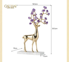Maison Couture - Set 2 Tượng Hươu Đồng Omega Améthyste Les Sentinelles De La Forêt-CẬU HAI HOME DECOR