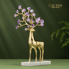 Maison Couture - Set 2 Tượng Hươu Đồng Omega Améthyste Les Sentinelles De La Forêt-CẬU HAI HOME DECOR