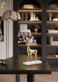 Maison Couture - Set 2 Tượng Hươu Đồng Omega Améthyste Les Sentinelles De La Forêt-CẬU HAI HOME DECOR