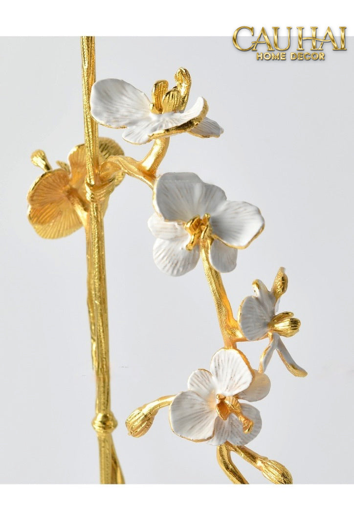 Maison Couture - Set 2 Tượng Kim Điệp Phúc Lâm Haute Orchid Golden Branches H41 / H31-TƯỢNG TRANG TRÍ-CẬU HAI HOME DECOR