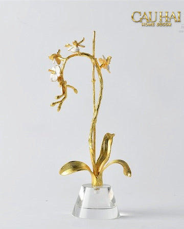 Maison Couture - Set 2 Tượng Kim Điệp Phúc Lâm Haute Orchid Golden Branches H41 / H31-TƯỢNG TRANG TRÍ-CẬU HAI HOME DECOR