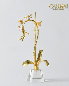 Maison Couture - Set 2 Tượng Kim Điệp Phúc Lâm Haute Orchid Golden Branches H41 / H31-TƯỢNG TRANG TRÍ-CẬU HAI HOME DECOR