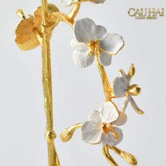 Maison Couture - Set 2 Tượng Kim Điệp Phúc Lâm Haute Orchid Golden Branches H41 / H31-TƯỢNG TRANG TRÍ-CẬU HAI HOME DECOR