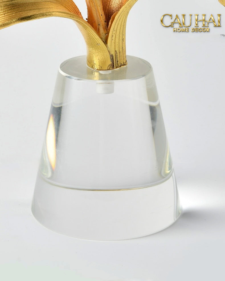 Maison Couture - Set 2 Tượng Kim Điệp Phúc Lâm Haute Orchid Golden Branches H41 / H31-TƯỢNG TRANG TRÍ-CẬU HAI HOME DECOR