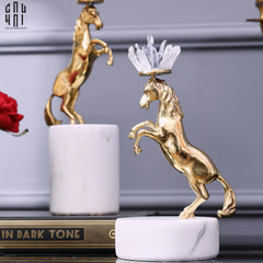 Maison Couture - Set 2 Tượng Ngựa Royal Horse Blue Quartz-CẬU HAI HOME DECOR