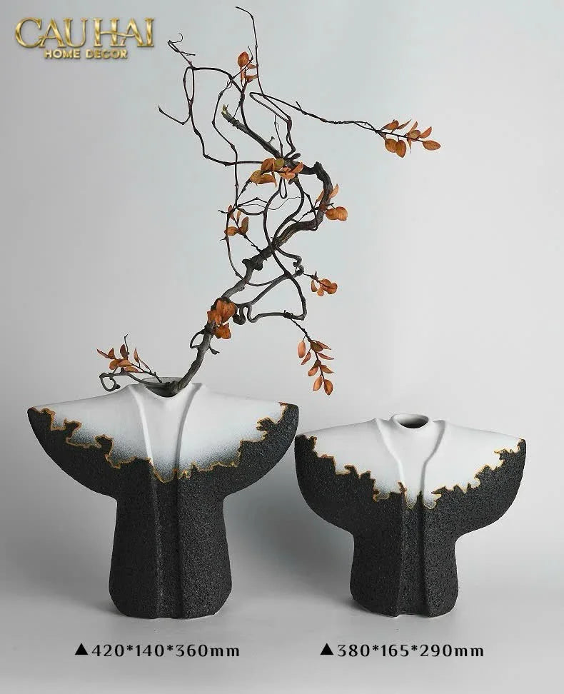 Maison Couture - Set 2 Tượng Quốc Phục Oriental Traditional Costume Lava Mantle H30/35-CẬU HAI HOME DECOR