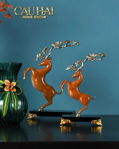 Maison Couture - Set 2 Tượng Thiên Gạc Hươu Les Cerfs Jumeaux à la Ramure Divine 37/44-CẬU HAI HOME DECOR