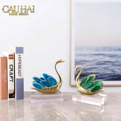Maison Couture - Set 2 Tượng Thiên Nga Brasson Swan Gemstone - Ligne Cygne D’Amour-CẬU HAI HOME DECOR