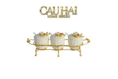 Maison Couture - Set 3 Lọ Gia Vị Golden Brassob Branch Trilogy-CẬU HAI HOME DECOR