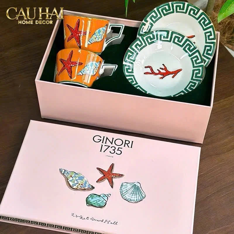 Maison Couture - Set 4 Đĩa Tráng Miệng 20cm Ginori 8" Labirito Héritage Dinner/Desert Plates Set 4pcs-CẬU HAI HOME DECOR