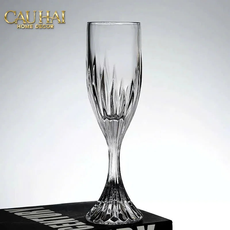 Maison Couture - Set 6 Ly Pha Lê Champane Facetté Éclat Cristalleries Champagne Glasses 170ml-CẬU HAI HOME DECOR