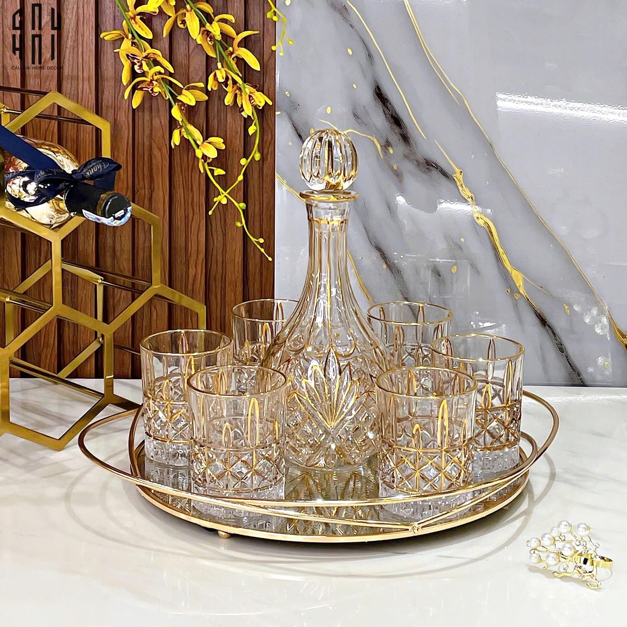 Maison Couture - Set Bình Rượu Whiskey Pha Lê L'Éclat De Louis-CẬU HAI HOME DECOR