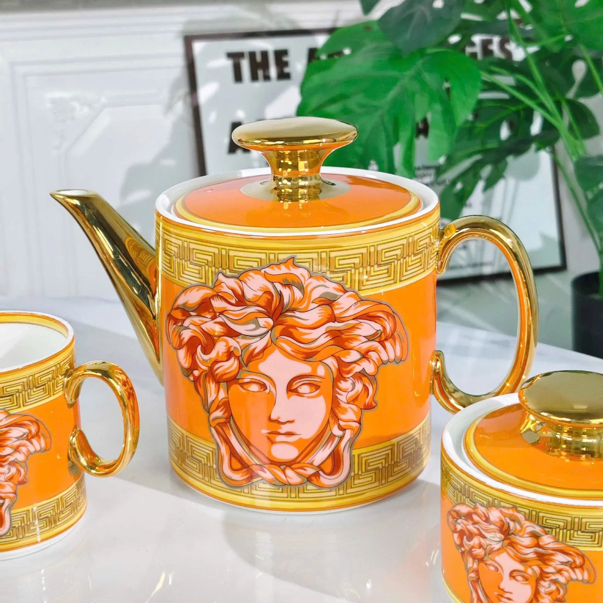 Maison Couture - Set Bình Trà 15 Món V Class Medusa Amplified Coin - Burnt Orange Édition 15pcs-CẬU HAI HOME DECOR