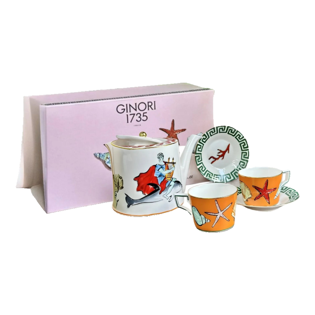 Maison Couture -  Set Bình Trà. Ginori Labirito Verde Héritage Tea Set 5 Pcs Giftbox