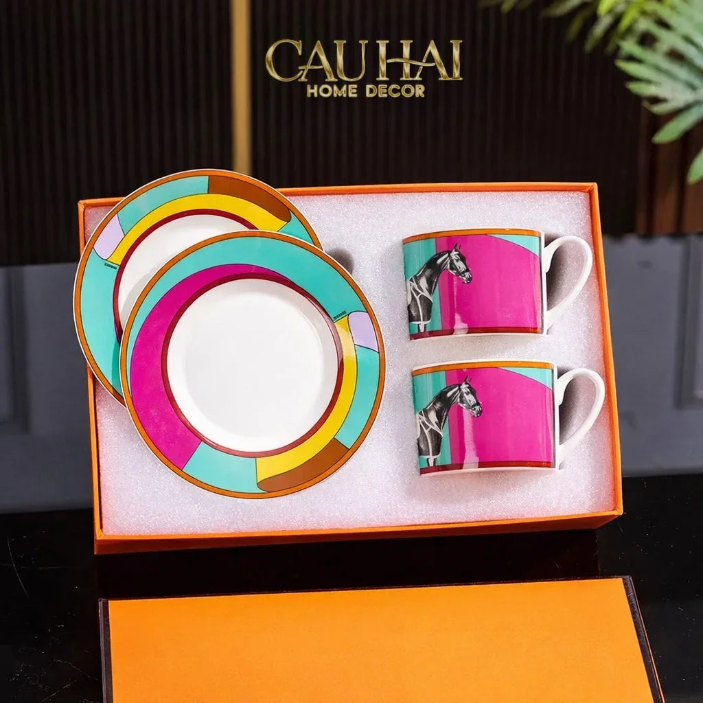 Maison Couture - Set Bình trà 6 tách H Class Signature Serpentine Équestre 13pcs Tea Set-CẬU HAI HOME DECOR