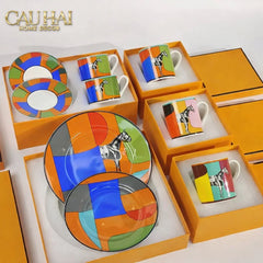 Maison Couture - Set Bình trà 6 tách H Class Signature Serpentine Équestre 13pcs Tea Set-CẬU HAI HOME DECOR