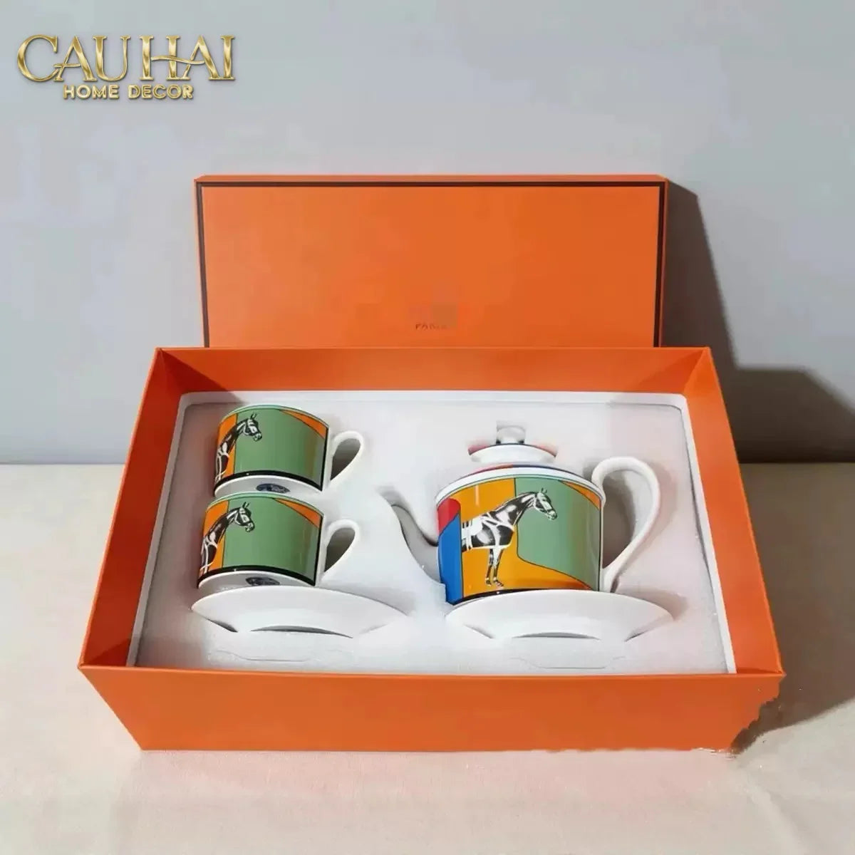 Maison Couture - Set Bình trà 6 tách H Class Signature Serpentine Équestre 13pcs Tea Set-CẬU HAI HOME DECOR