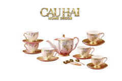Maison Couture - Set Bình Trà 6 Tách Hoàng Kim Hưng Vượng Oriental Héritage Tea Set 15pcs-CẬU HAI HOME DECOR