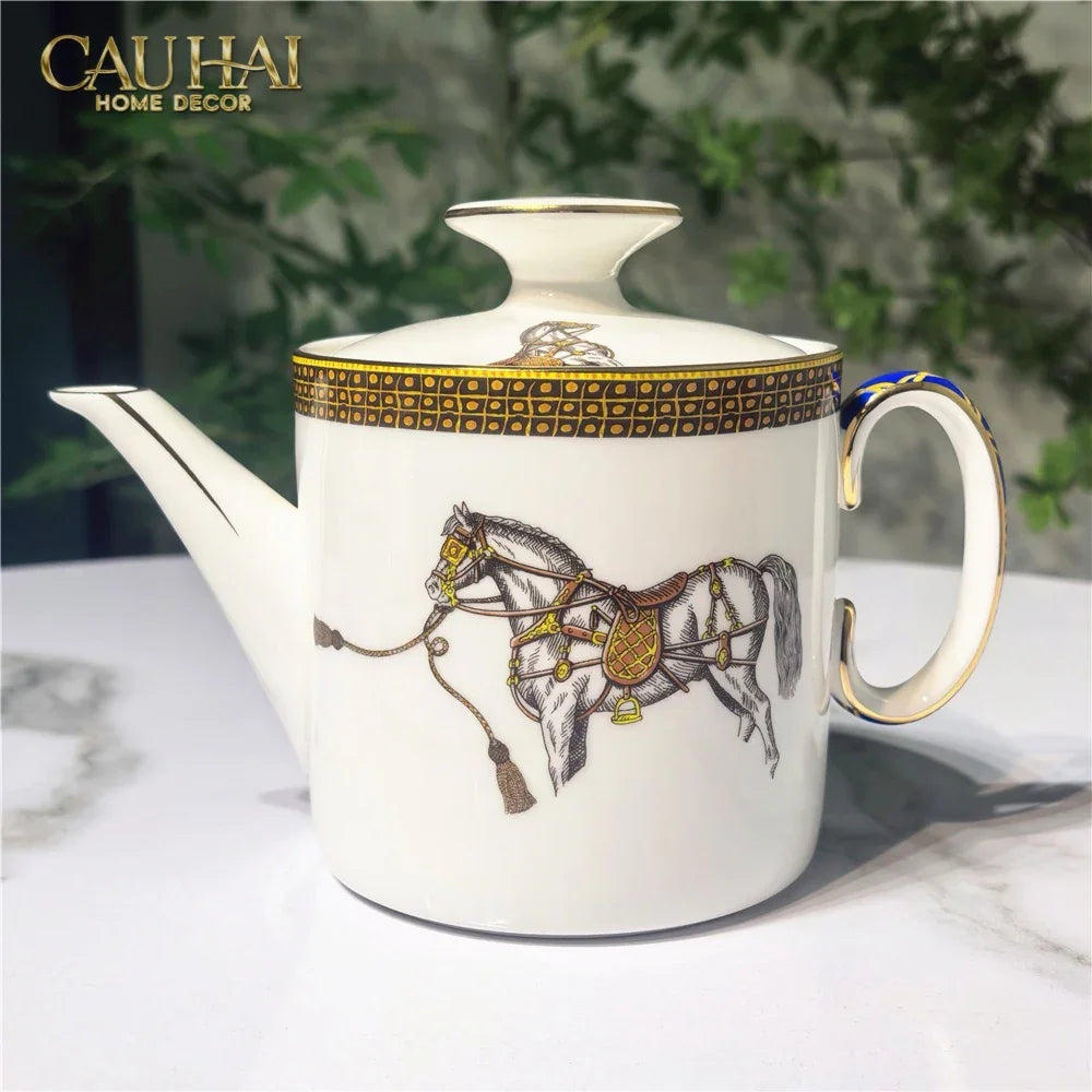Maison Couture - Set Bình Trà 6 Tách La Selle Royale H Class Tea Set Orange Harnais 19pcs-CẬU HAI HOME DECOR