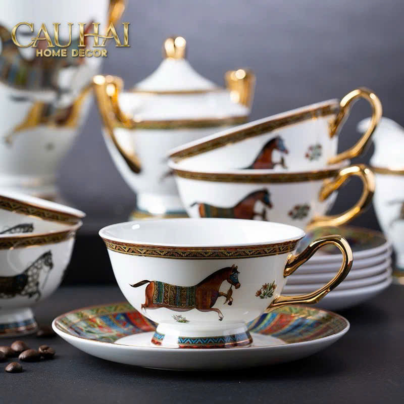 Maison Couture - Set Bình Trà Cà Phê Oriental Équestre Héritage Tea & Coffee Set | 15pcs - CẬU HAI HOME DECOR
