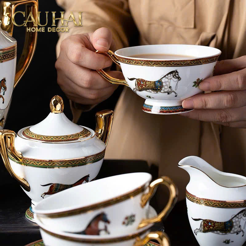 Maison Couture - Set Bình Trà Cà Phê Oriental Équestre Héritage Tea & Coffee Set | 15pcs - CẬU HAI HOME DECOR