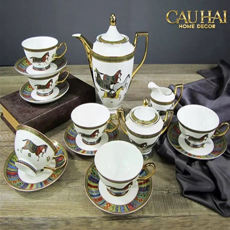 Maison Couture - Set Bình Trà Cà Phê Oriental Équestre Héritage Tea & Coffee Set | 15pcs-CẬU HAI HOME DECOR