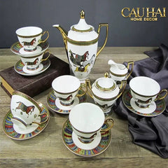 Maison Couture - Set Bình Trà Cà Phê Oriental Équestre Héritage Tea & Coffee Set | 15pcs-CẬU HAI HOME DECOR