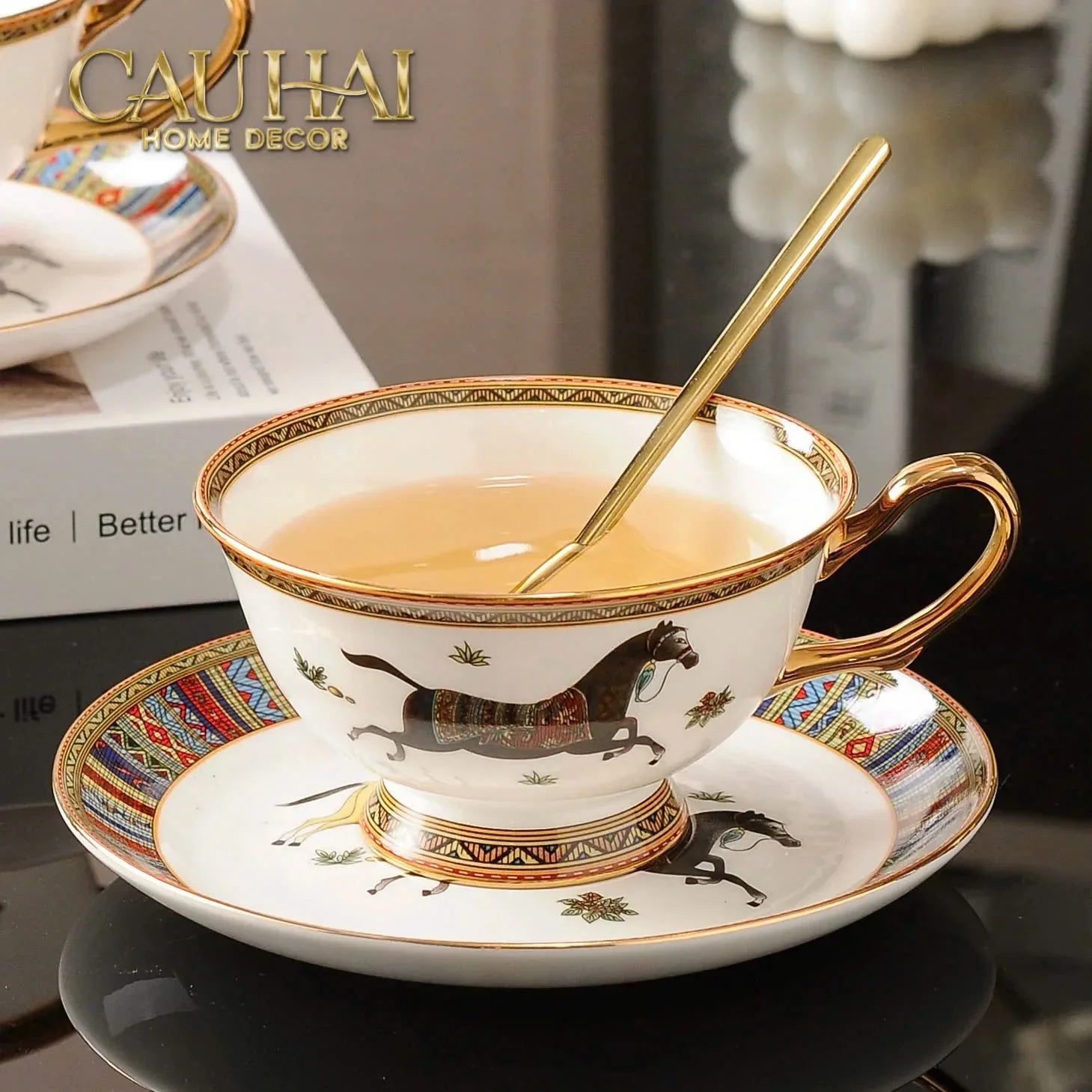 Maison Couture - Set Bình Trà Cà Phê Oriental Équestre Héritage Tea & Coffee Set | 15pcs-CẬU HAI HOME DECOR