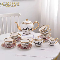 Maison Couture - Set Bình Trà H Class Legacy Équestre Héritage Harnais · Théière Ronde 15Pcs Tea Set-CẬU HAI HOME DECOR