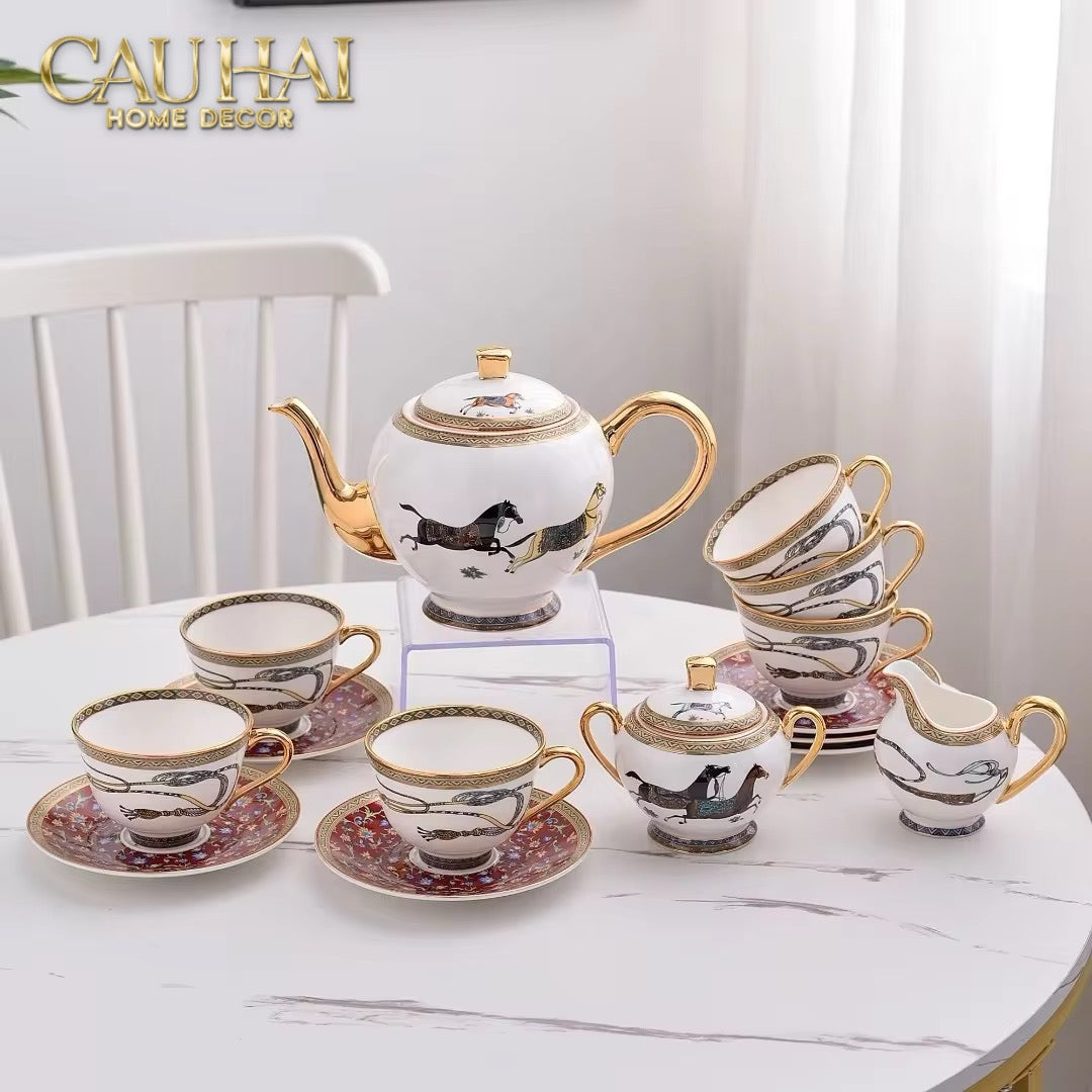 Maison Couture - Set Bình Trà Legacy Équestre Héritage Harnais · Théière Ronde 15Pcs - CẬU HAI HOME DECOR