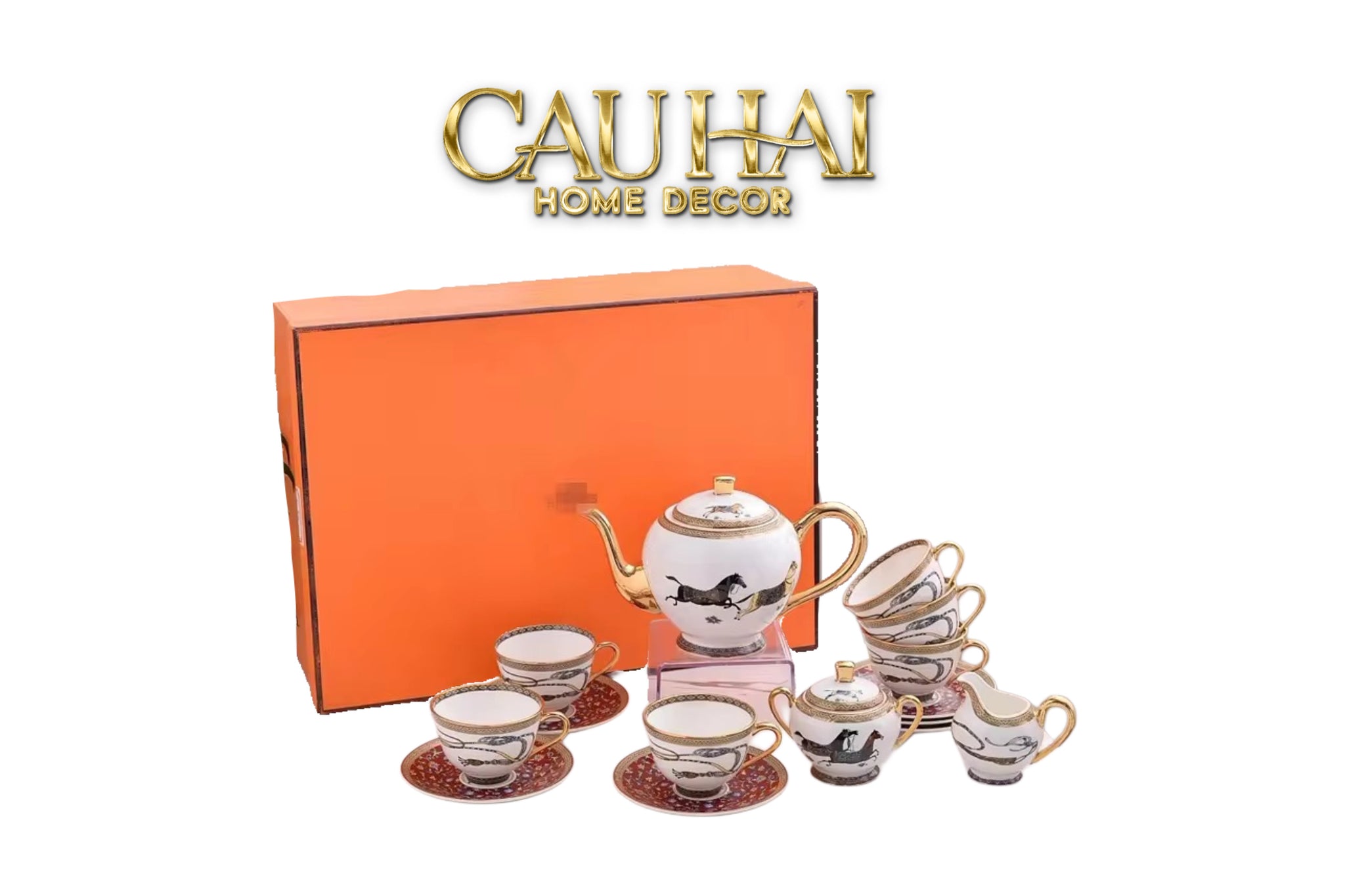 Maison Couture - Set Bình Trà Legacy Équestre Héritage Harnais · Théière Ronde 15Pcs - CẬU HAI HOME DECOR