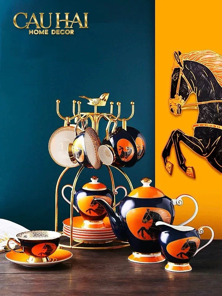 Maison Couture - Set Bình Trà Regal Legendary Impérial Noble Équestre Tea Set 15pcs-BỘ BÌNH TRÀ-CẬU HAI HOME DECOR