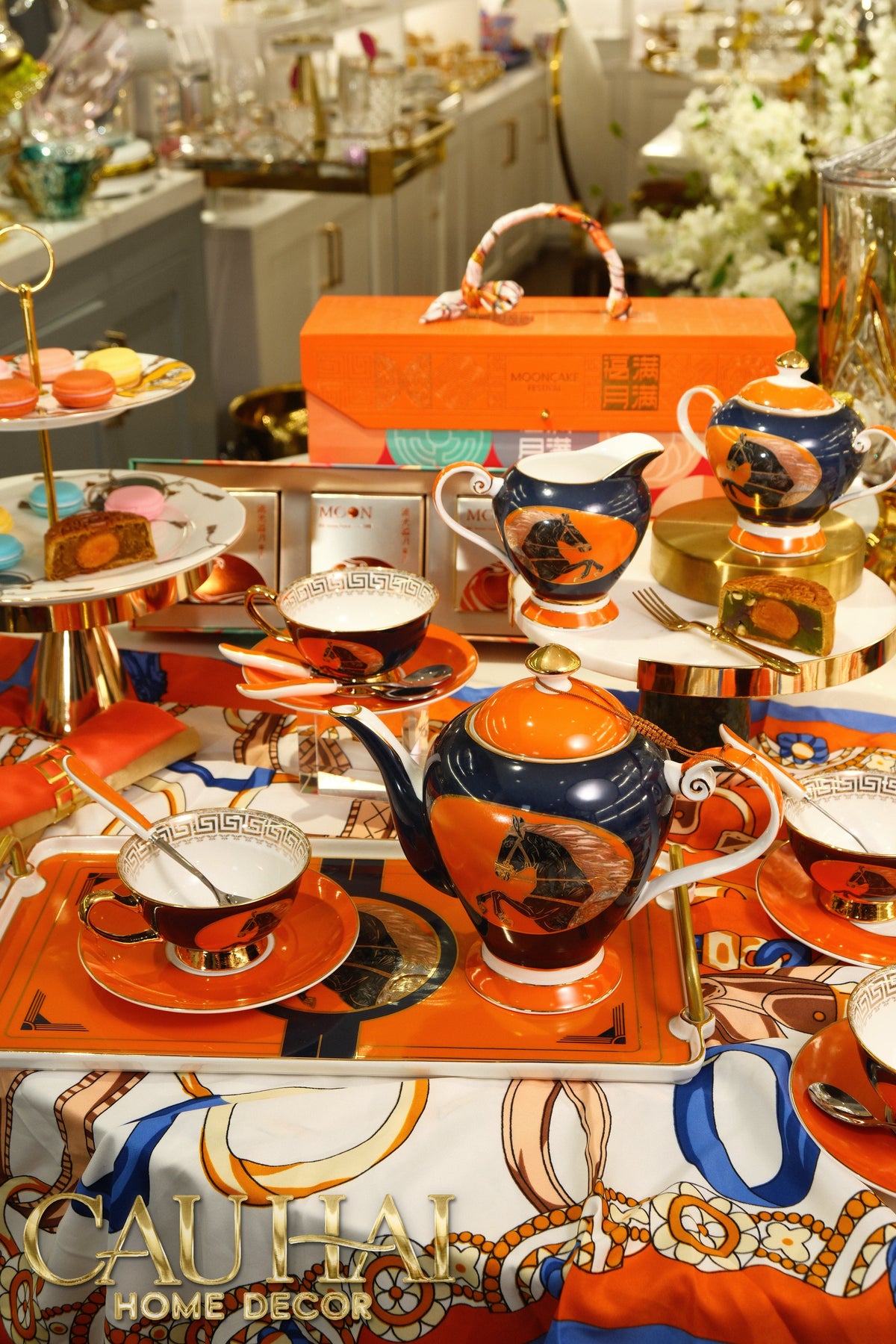 Maison Couture - Set Bình Trà Regal Legendary Impérial Noble Équestre Tea Set 15pcs-BỘ BÌNH TRÀ-CẬU HAI HOME DECOR-CẬU HAI HOME DECOR