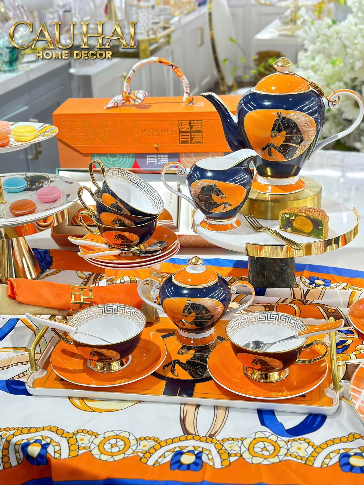 Maison Couture - Set Bình Trà Regal Legendary Impérial Noble Équestre Tea Set 15pcs-BỘ BÌNH TRÀ-CẬU HAI HOME DECOR-CẬU HAI HOME DECOR