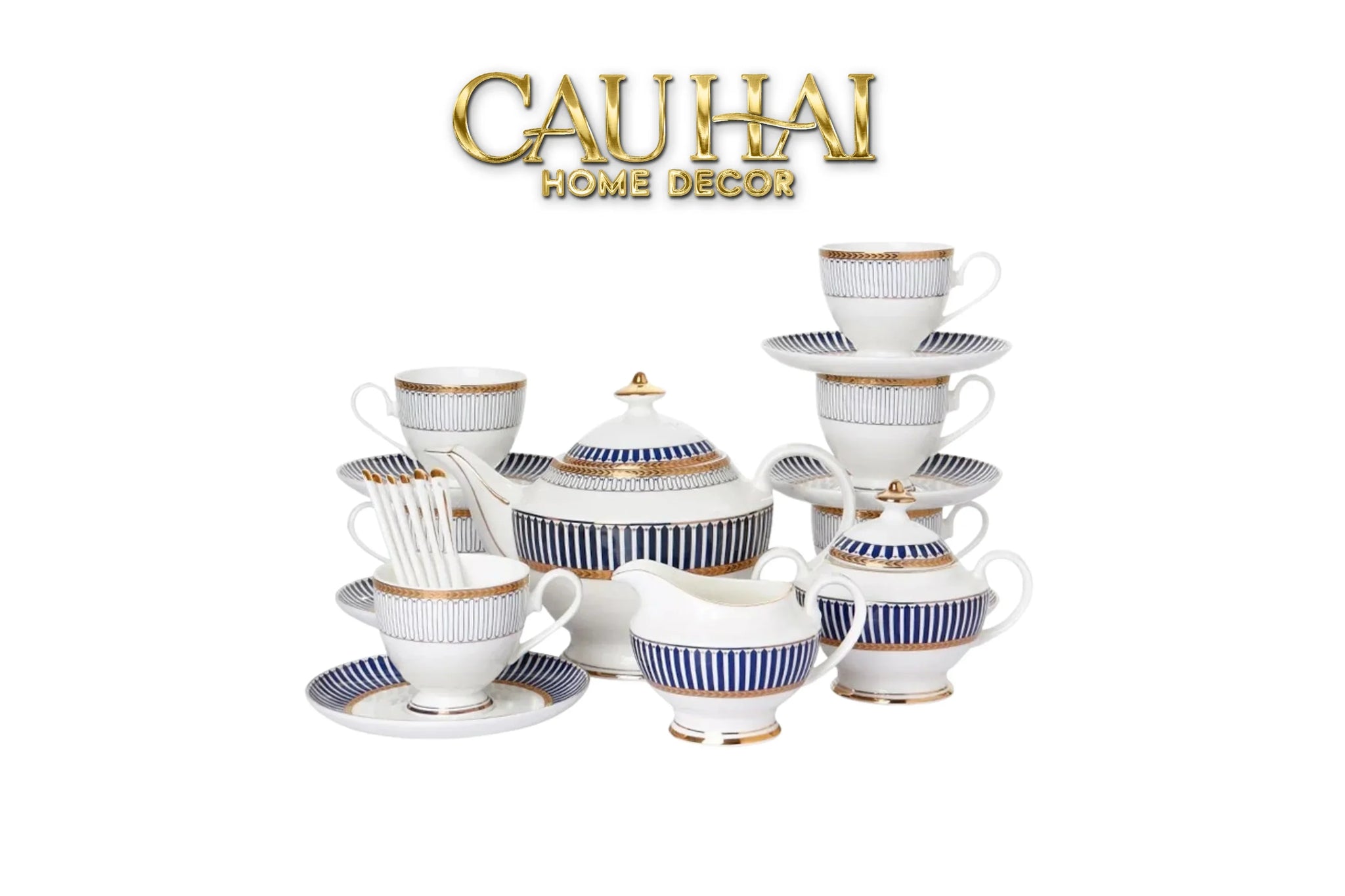 Maison Couture - Set Bình Trà Royal Dynasty 21 Pcs Ss25-CẬU HAI HOME DECOR