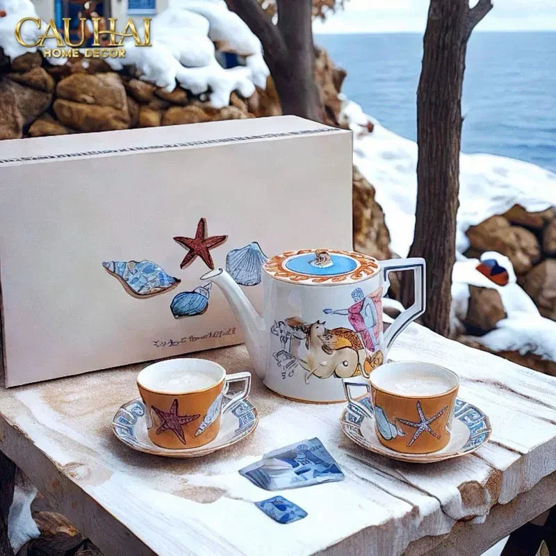 Maison Couture - Set Bình Trà. Ginori Labirito Verde Héritage Tea Set 5 Pcs Giftbox-CẬU HAI HOME DECOR