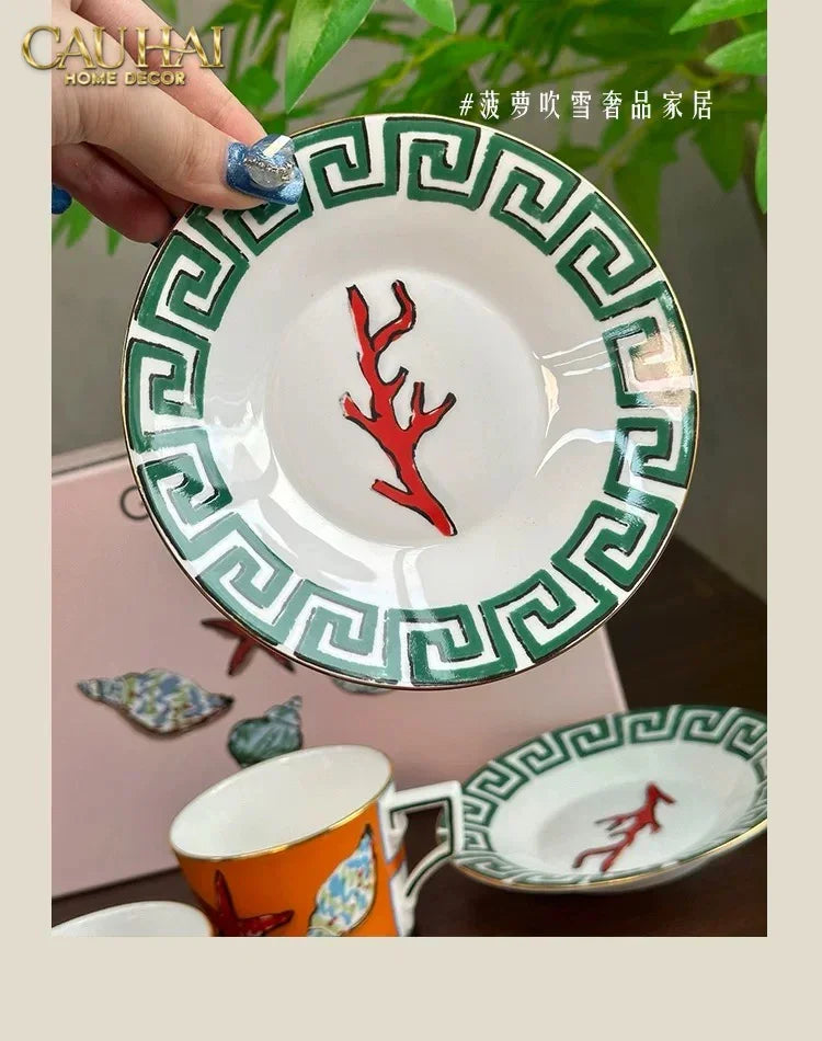 Maison Couture - Set Bình Trà. Ginori Labirito Verde Héritage Tea Set 5 Pcs Giftbox-CẬU HAI HOME DECOR